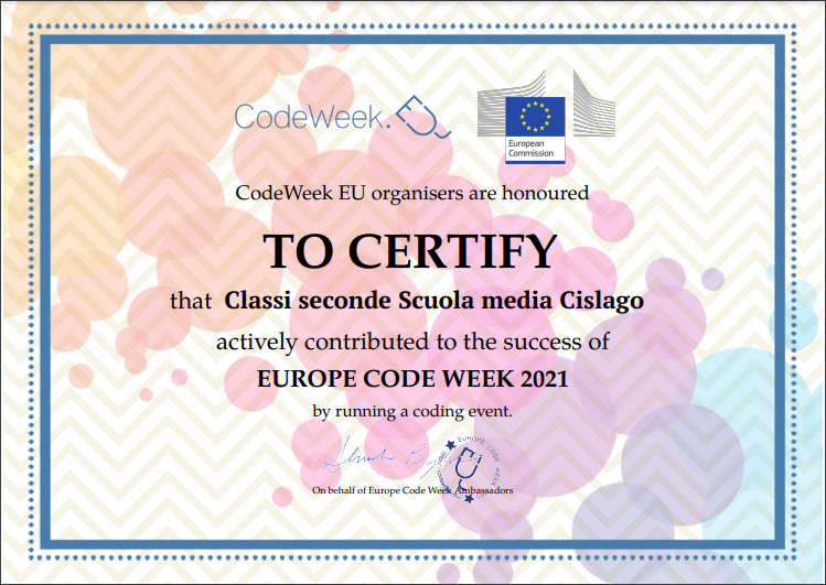 certificato eucodeweek2021