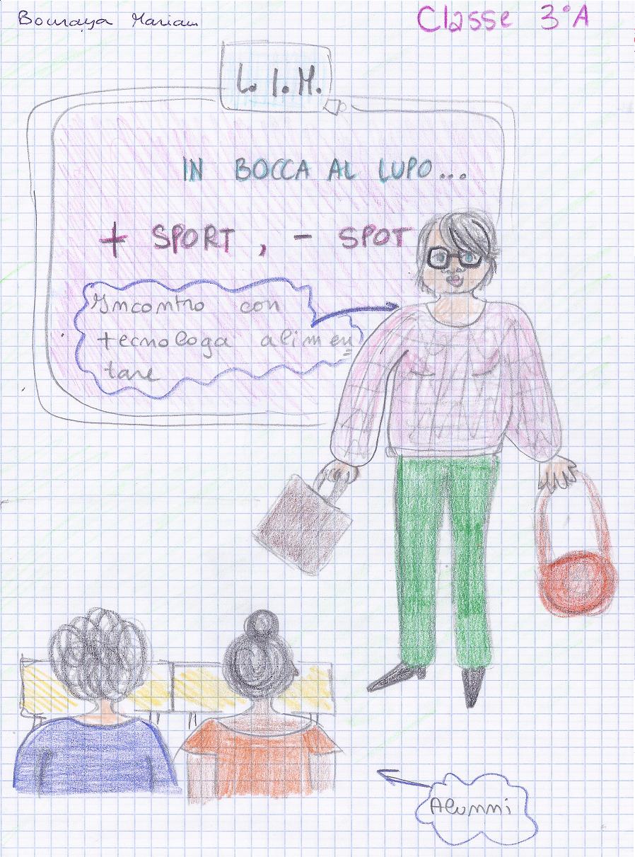 L'esperta di nutrizione, vista da Mariam Bouraya, IIIA Disegno: l'esperta di nutrizione
